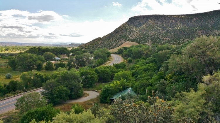 the view from O'Keeffe's Abiquiu home
